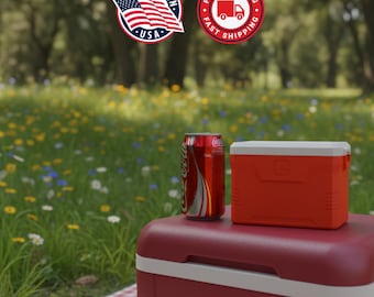 Mini Can Cooler for Beer or Soda – Funny Coleman Style Cooler for 12oz Cans – Party Gift Idea – 3D Printed