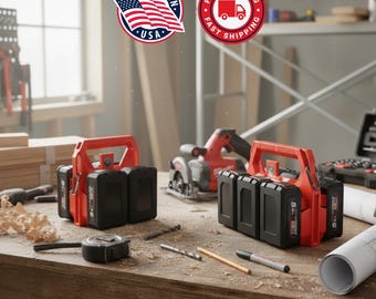 Power Tool Battery Organizer – Holds Milwaukee Batteries, 3D Printed