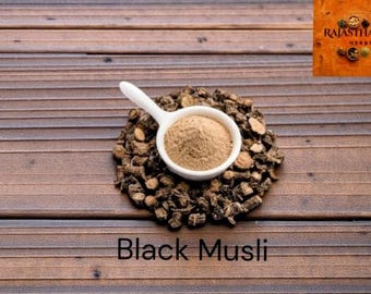 Kali Musli, Black Musli, Curculigo Orchiodes Gaertn, Natural Whole and powder