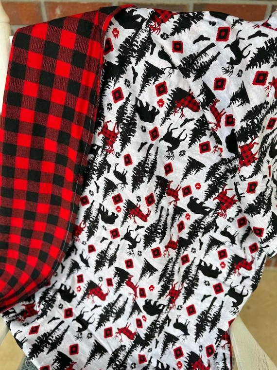 Buffalo Deer Flannel Blanket