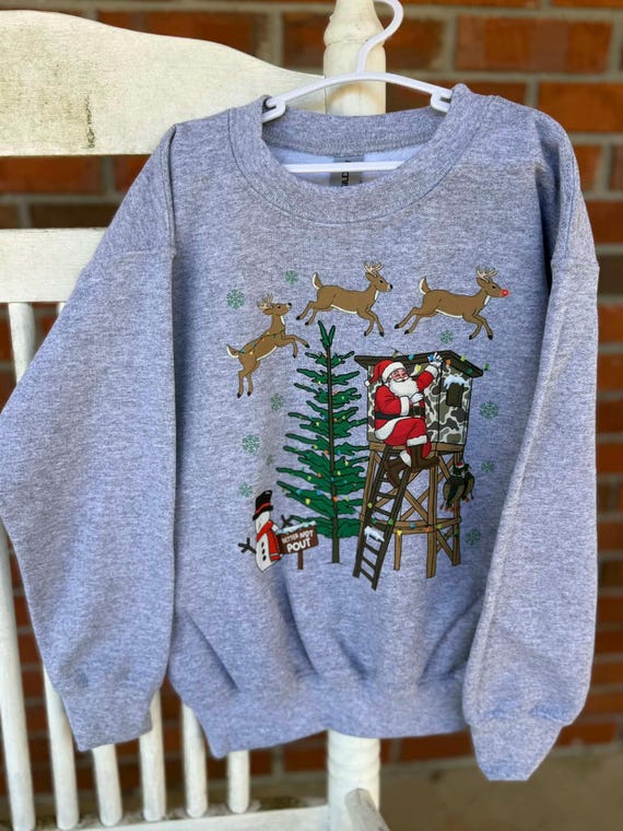 Santa Tree Stand Sweatshirt ( 6/7)