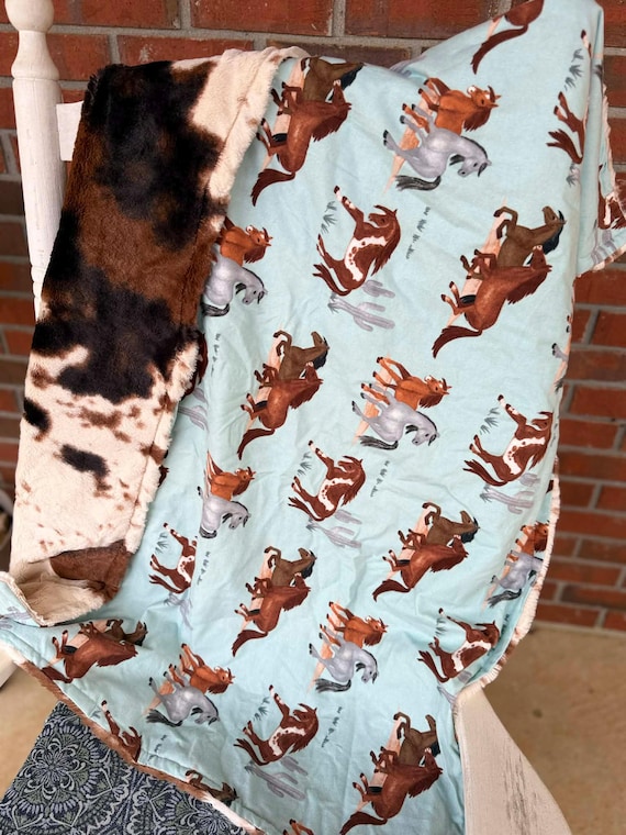 Horse Hide Minky Blanket