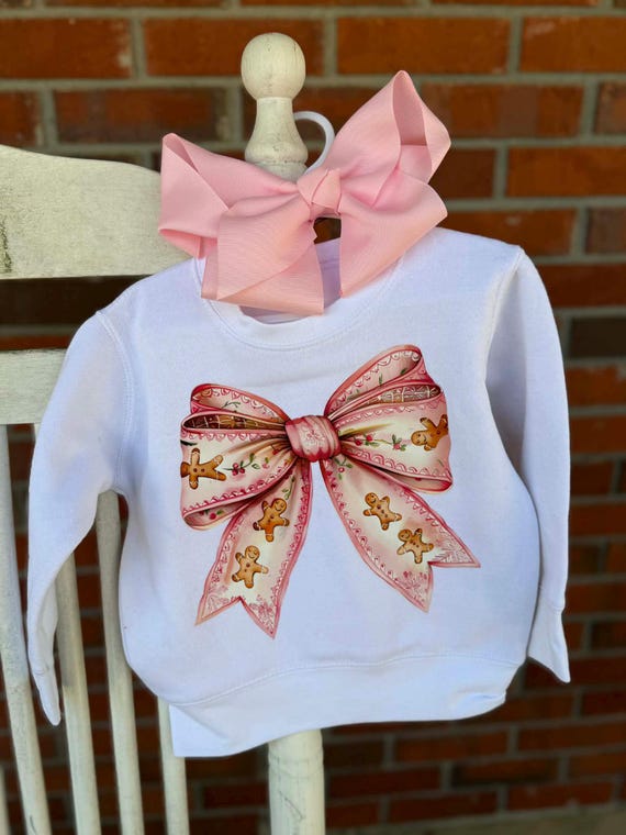 Gingerbread Bow Sweatshirt (2T)