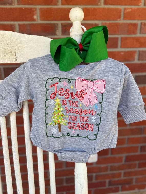 Jesus is The Reason Bubble Romper (0/3M)