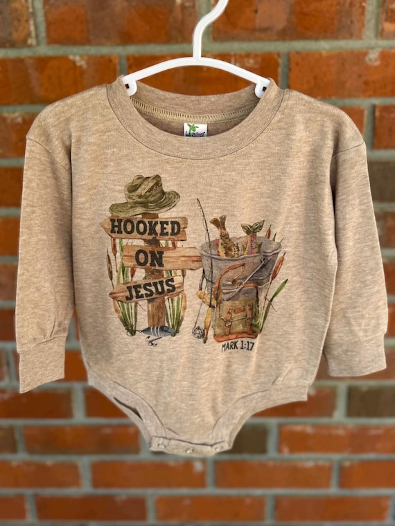 Hooked On Jesus Bubble Romper (3/6M)