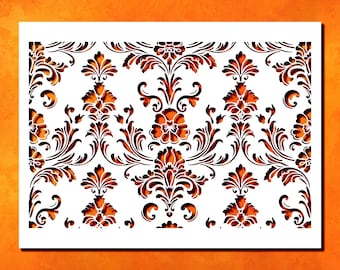 Floral Wall Stencil: Ornate Pattern for Cottage Walls (Reusable)