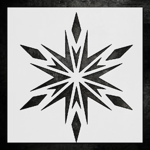 Wall Stencil: Geometric Sharp Pointed - Reusable Mylar for Minimalist Decor