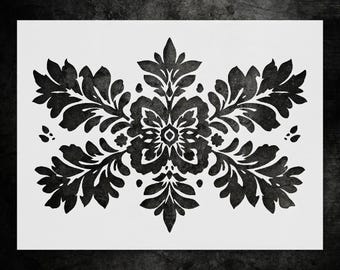 Traditional Vyshyvanka Stencil: Cottage and French Country Walls (Reusable)