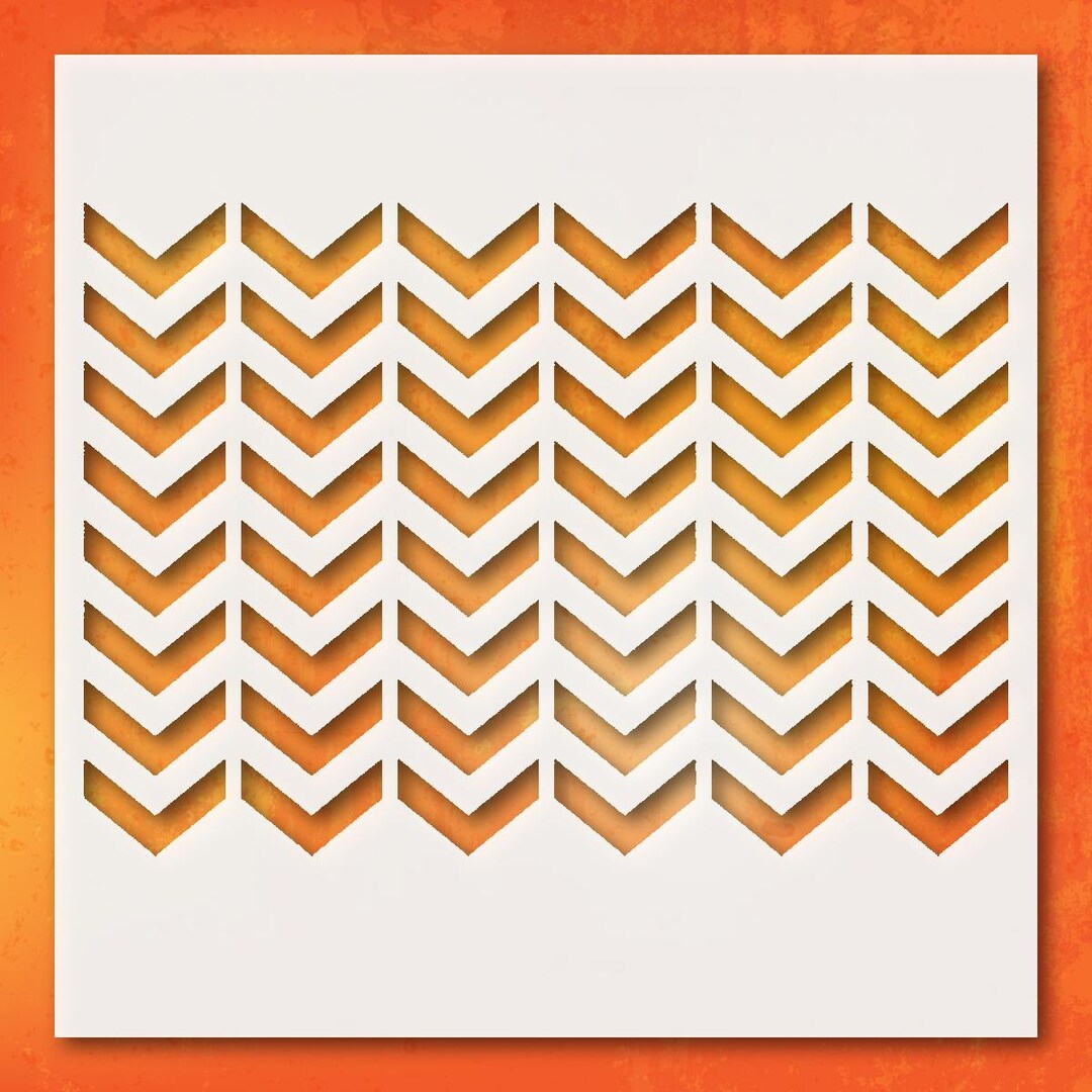Chevron Wall Stencil: Repeating Pattern for Home Decor (reusable Mylar ...