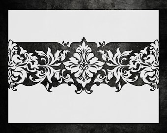 Boho Zen Wall Stencil, Symmetrical Border Patterns (Reusable Mylar)