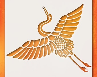 Flying Bird Wall Stencil: Vintage Nature DIY (Reusable Mylar)