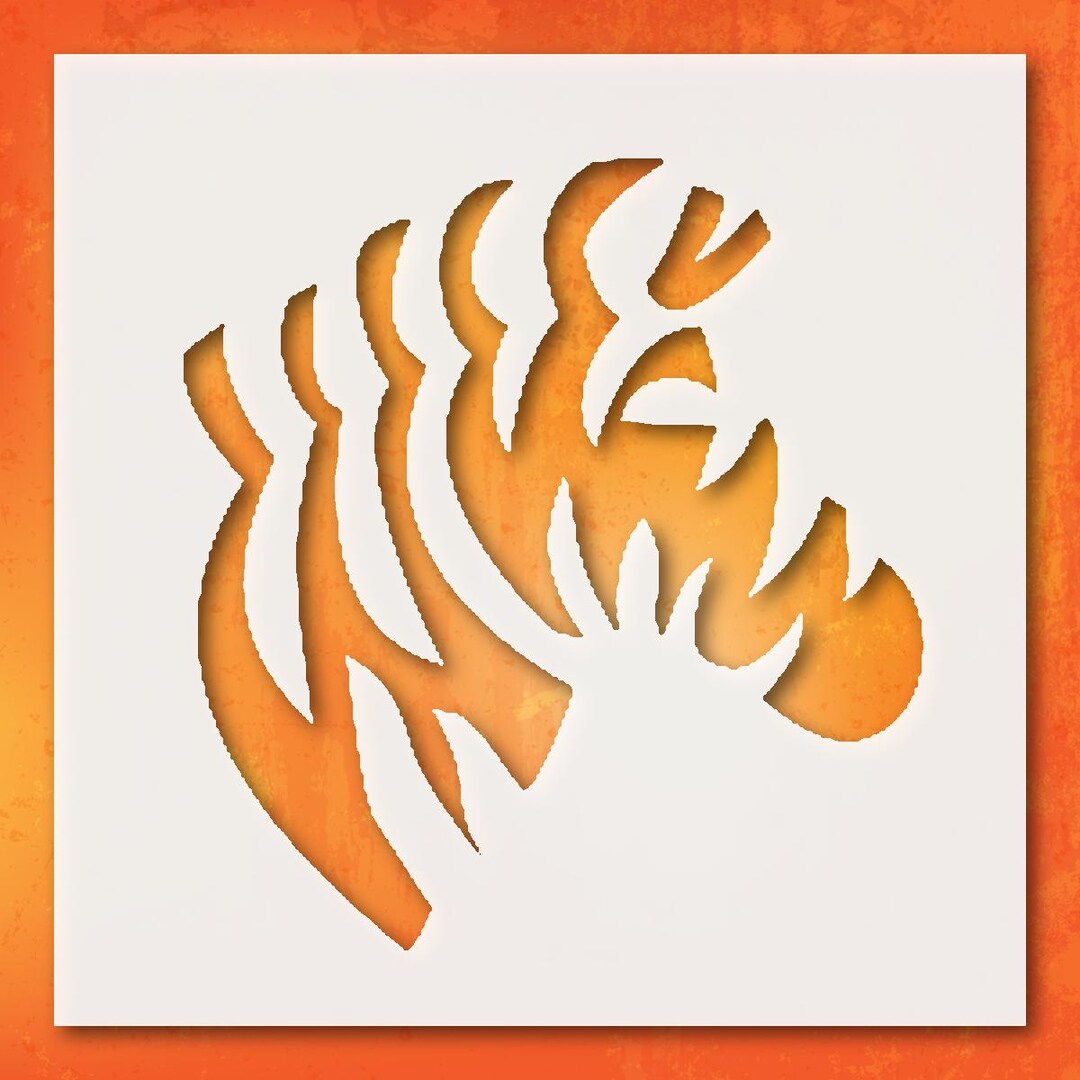 Stylized Zebra Head Wall Painting Stencil Reusable Mylar for Rustic ...