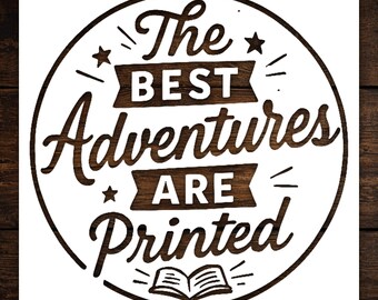 Wall Stencil Template: Open Book Design - Durable Mylar Reusable
