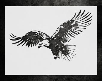 Eagle Wall Stencil: Nature-Inspired DIY Decor (Reusable Mylar)