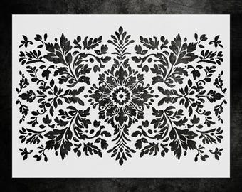 Ukrainian Embroidery Wall Stencil - DIY Folk Art Decor