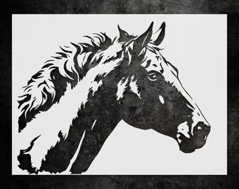 Horse Wall Painting Stencil: Rearing Design - Reusable Mylar