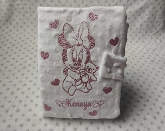 Protège Carnet de Santé Minnie Disney Personnalisé – Naissance fille ou garçon – Cadeau personnalisé