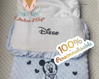 Personalized Baby Swaddle - Soft Minky | Gauze - Sleeping Bag - Newborn Girl or Boy - Personalized Gift