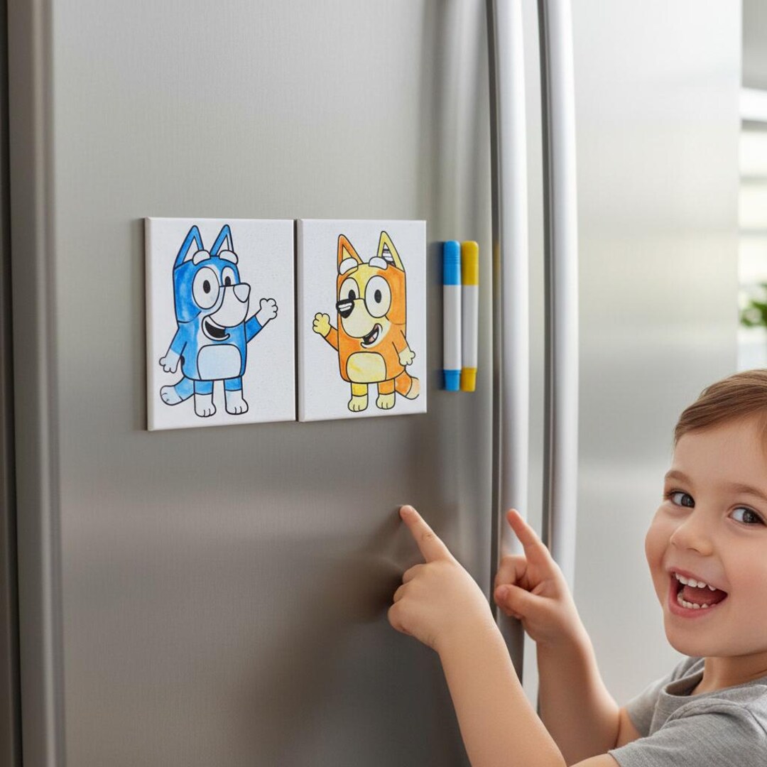 Kids Coloring Magnet Set - Activity Gift - Etsy