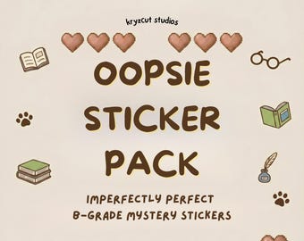 Bustina a sorpresa di adesivi, Pacchetto di adesivi imperfetti di seconda scelta (OOPS), Set a sorpresa con gatti e coniglietti carini, Offerta di adesivi Kawaii scontati