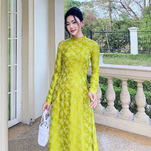 Green Asian Dress - Etsy