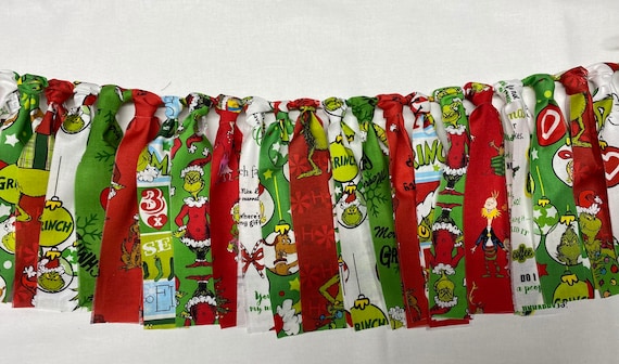 NEW GRINCH......Grinch, Merry Grinchmas Fabric Banner, The Grinch Banner, Grinch Decor Il_570xn