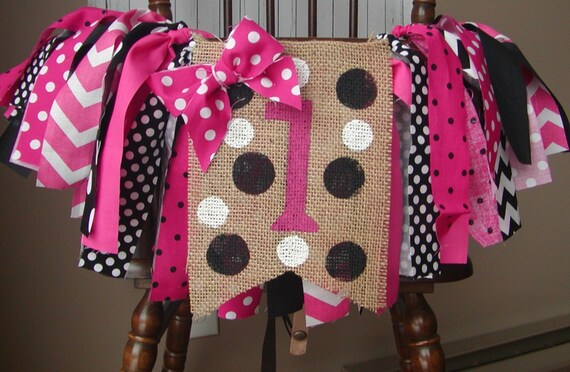 WEEKEND SALE Ends Sunday Birthday Banner Minnie Mouse Inspired Highchair Banner, Photo Prop, Rag Banner Il_570xn