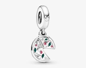 passion pizza  pandora sterling silver with cz charm