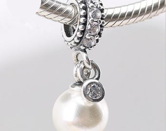 pandora luminous elegance pearl pendant charm s925