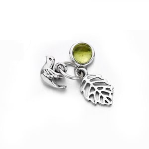 pandora charm sterling silver forest trinity peridot charm