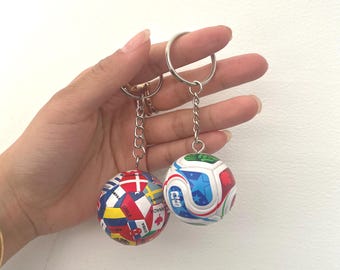 Country flag football design key ring mini soccer Ball