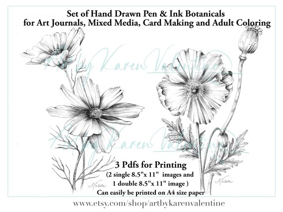 Art Journal Botanicals in Black Art Journal Botanicals in Black