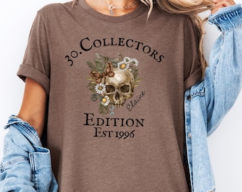 Custom 30th Birthday Shirt | 30 Collector’s Edition Est 1996 | Personalized Birthday Gift for Her | Vintage Birthday Outfit