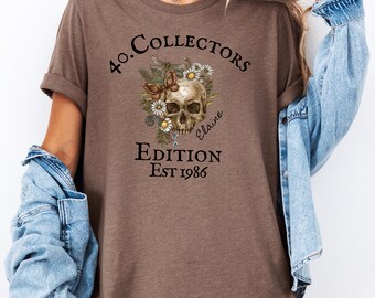 Custom 40th Birthday Shirt | 40 Collector’s Edition Est 1986 | Personalized Birthday Gift for Her | Vintage Birthday Outfit
