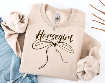 Horsegirl Sweatshirt, Statement sweater, Equestrian shirt,Holiday Crewneck, Cosy sweater, Horesriding Hobby, Barnbestie, Stablewear