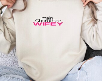 Wifey Sweater, Honeymoon outfit, Mrs sweatshirt, Newlywed Apparel, Wedding sweater for wife, just married gift