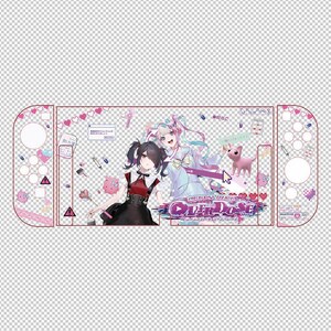 Needy Girl Overdose Kawaii Anime Style Switch Lite Skin, Cute Pink Aesthetic Console Sticker, Cartoon Girl Gaming Decal Cover