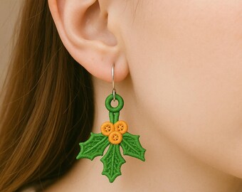 FSL Leaves Earring. Free Standing Lace. Leaf Earring In 2 Sizes. Machine Embroidery Design. DST, PES And other Format. Instant Download