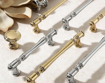 Silver Brass Pull: Brass Cupboard Handles, Drawer Knob Hardware
