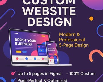 Custom Figma Website Design – Modern Responsive UI (Up to 5 Pages)