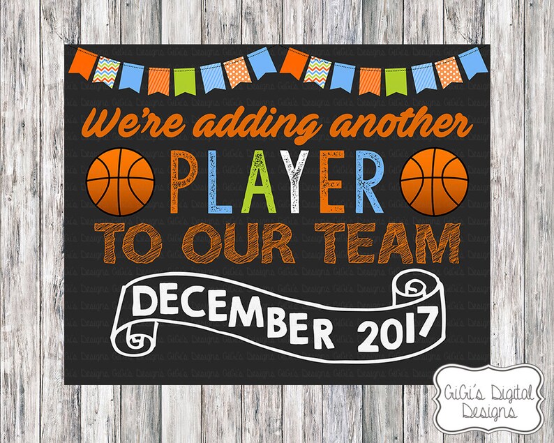 Baby / Pregnancy Announcement Basketball Pregnancy Etsy