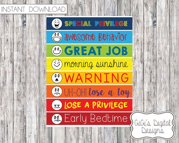 Daily Behavior Chart For Kids