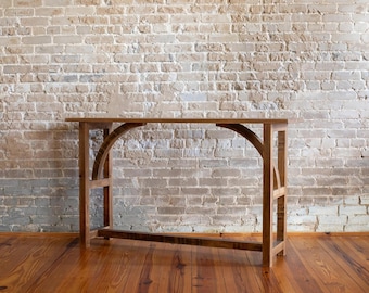 Wood Console With Arch - Sofa Table, Rustic Farmhouse, Custom, Handcrafted