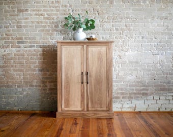Handmade Solid Wood Storage Cupboard: Modern Bathroom, Office, Kitchen Furniture
