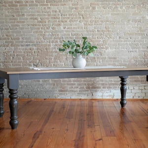 Handcrafted Solid Wood Dining Table With Turned Legs - Etsy