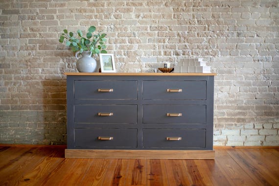Handmade Solid Wood 6-Drawer Dresser