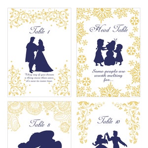 Story Book Quotable Table Numbers | Quotable Table Cards | Birthday Quotable Table Cards