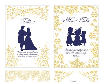 Story Book Quotable Table Numbers | Quotable Table Cards | Birthday Quotable Table Cards