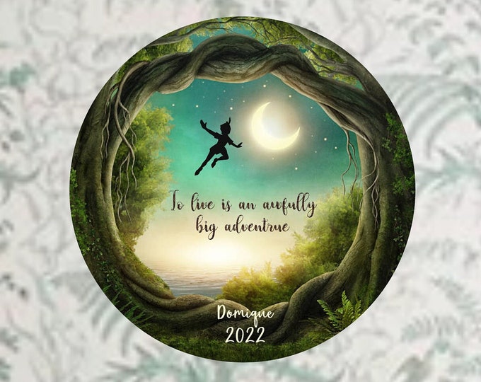 Peter Pan Quote Nursery Wall Art Personalized Wood Sign  lovebirdslane
