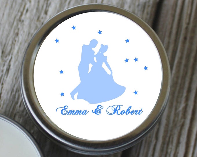 12 Personalized Cinderella Wedding Favor Candles Unique Favor Ideas Wedding Shower Favors #C-454